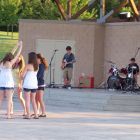 Teens dance to Rewind Society 2010